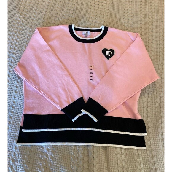 NEW Juicy Couture Sweater Size XXL 2X
Cropped Pullover Crewneck Pale Soft
Pink - Picture 9 of 12